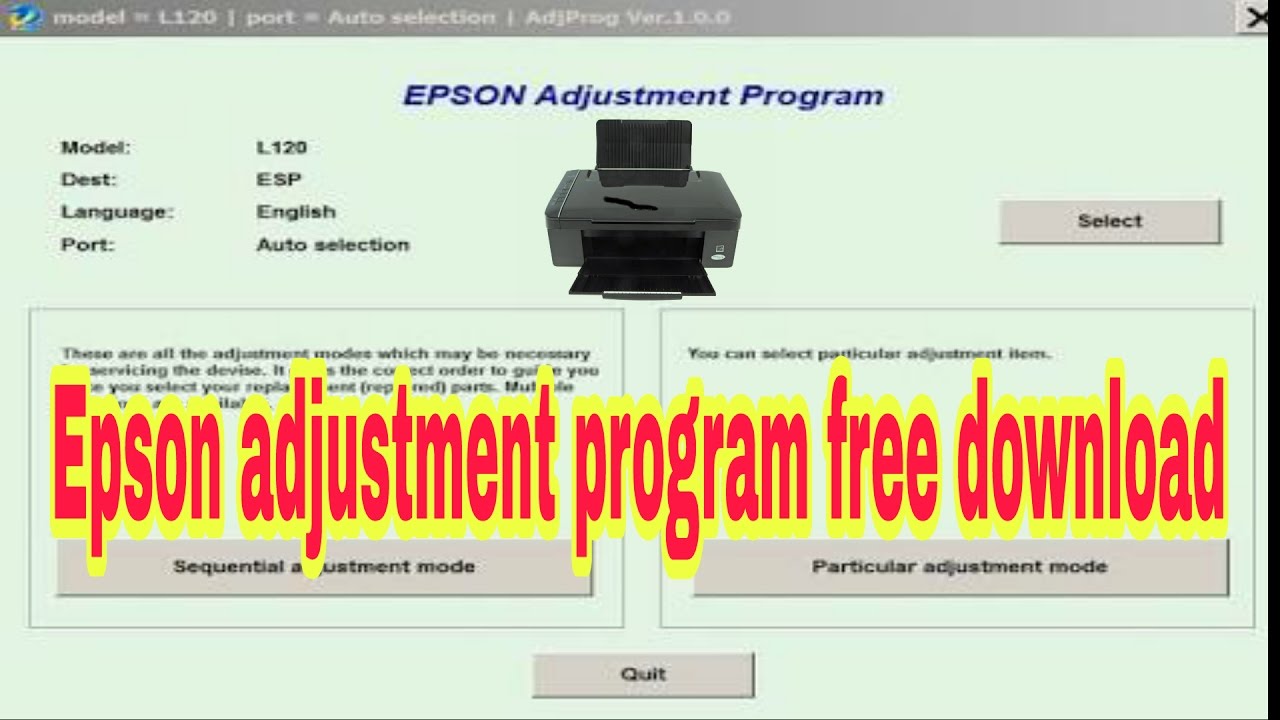 Epson adjustment program key free